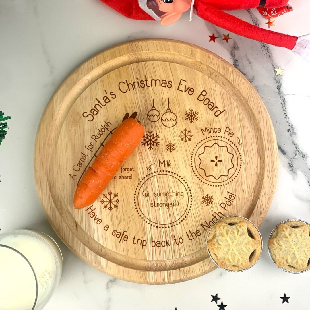 Personalised Christmas Eve Plate, Mince Pie for Santa Father
