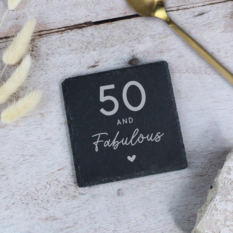 Pink Tote Bag, 50 & Fabulous Milestone Birthday Cotton Shoulder Bag, 50th Birthday Gift for Her, Sister, Mum, Friend, Auntie, Daughter