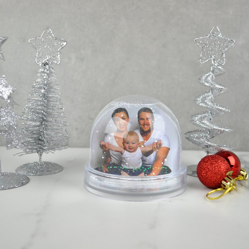 Personalised Snow Globe Glitter Photograph Frame Family New - Etsy UK