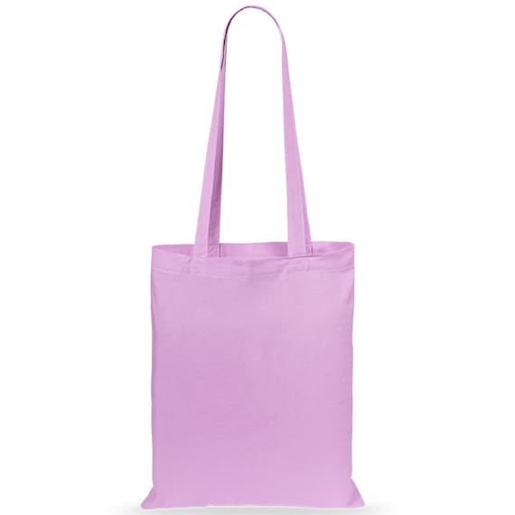 Plain Coloured Cotton Shopping Tote Shoulder Bags Available in 14