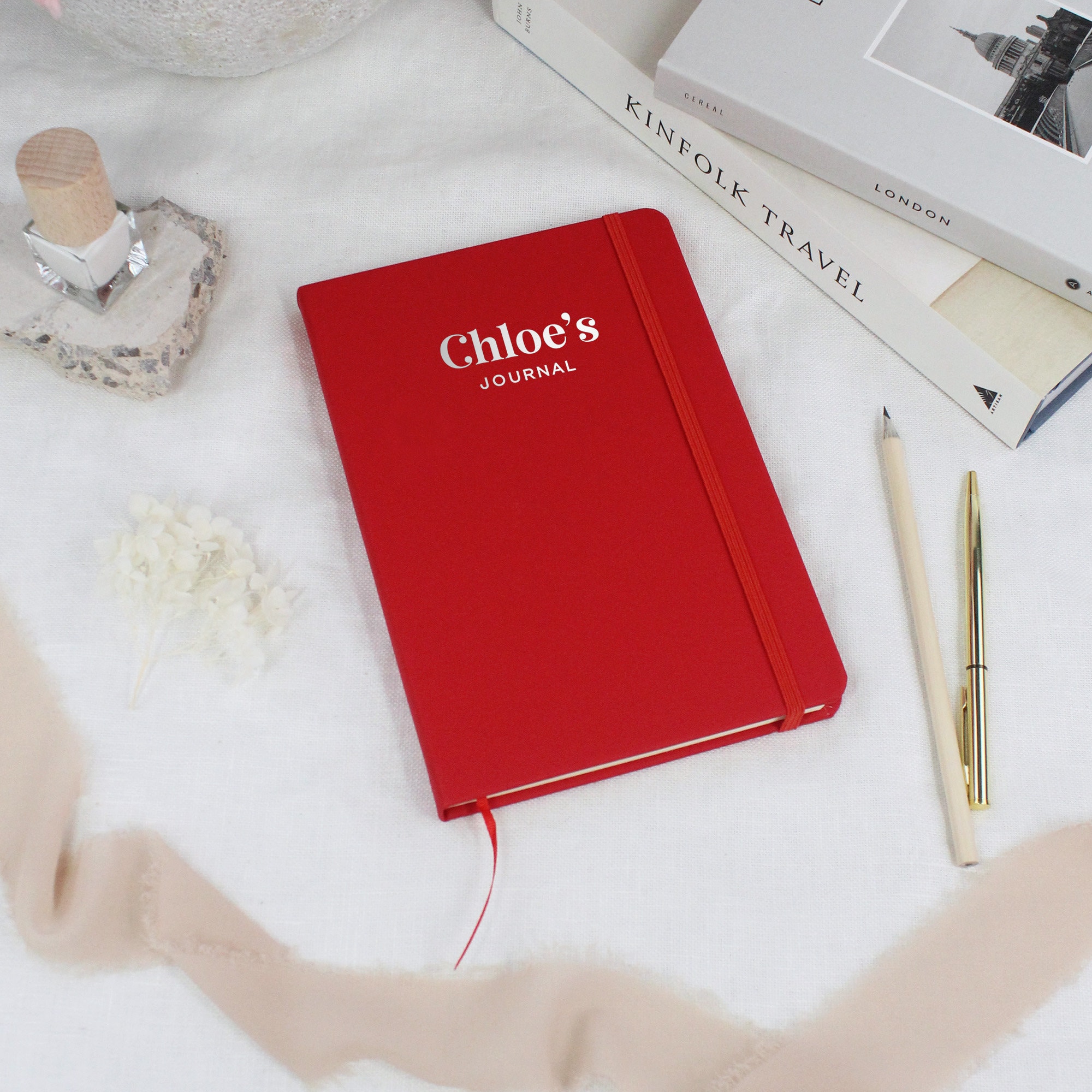 Personalised Journal Notebook, Soft Touch Hardback A5 Lined Journal Any Name, Travel Dream Journal, To Do List, 2024 Planner Stationery