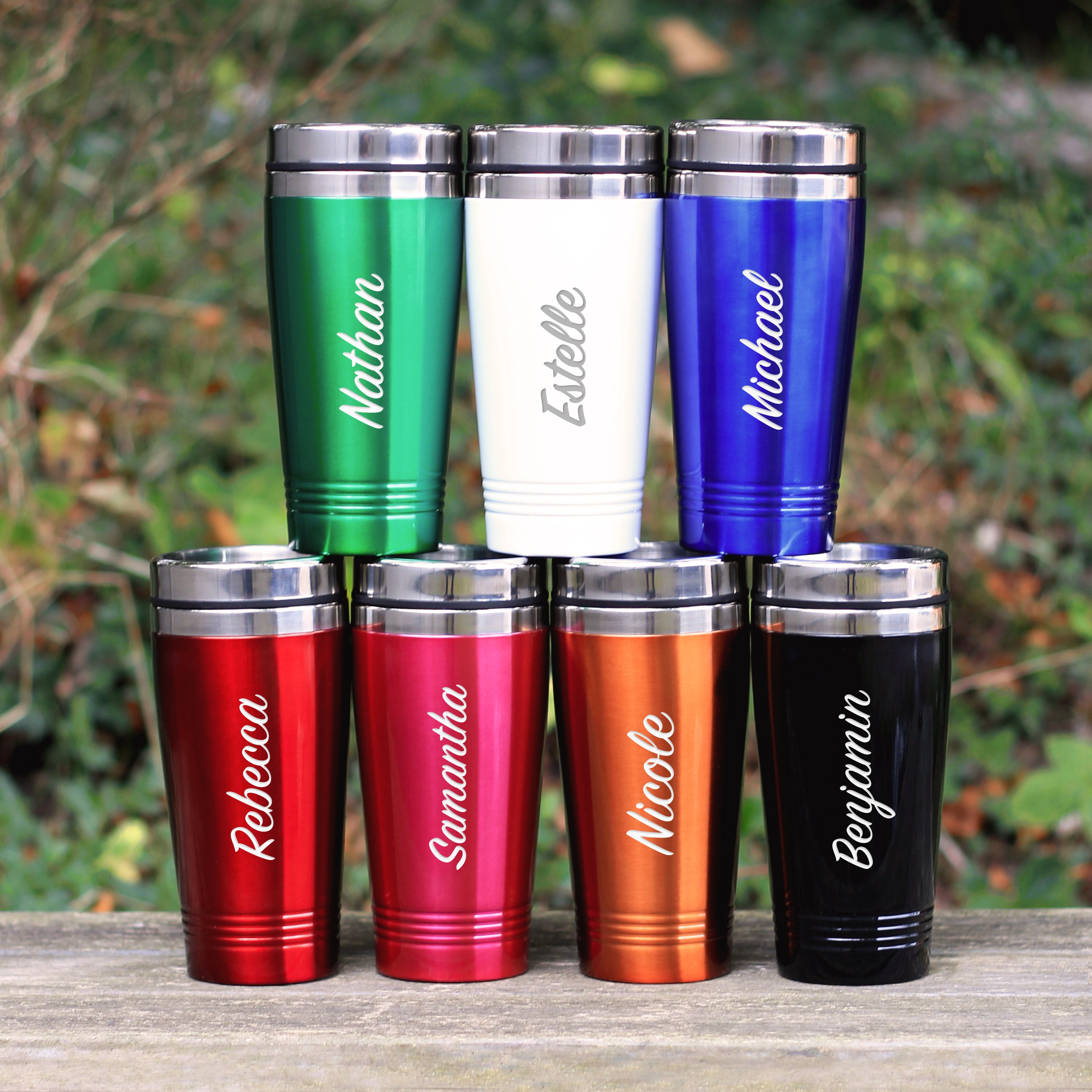 Personalised Engraved Teacher Gift 12oz Thermos Insulated Travel Cup Hot  Cold Coffee Tea 8 Colours Available 