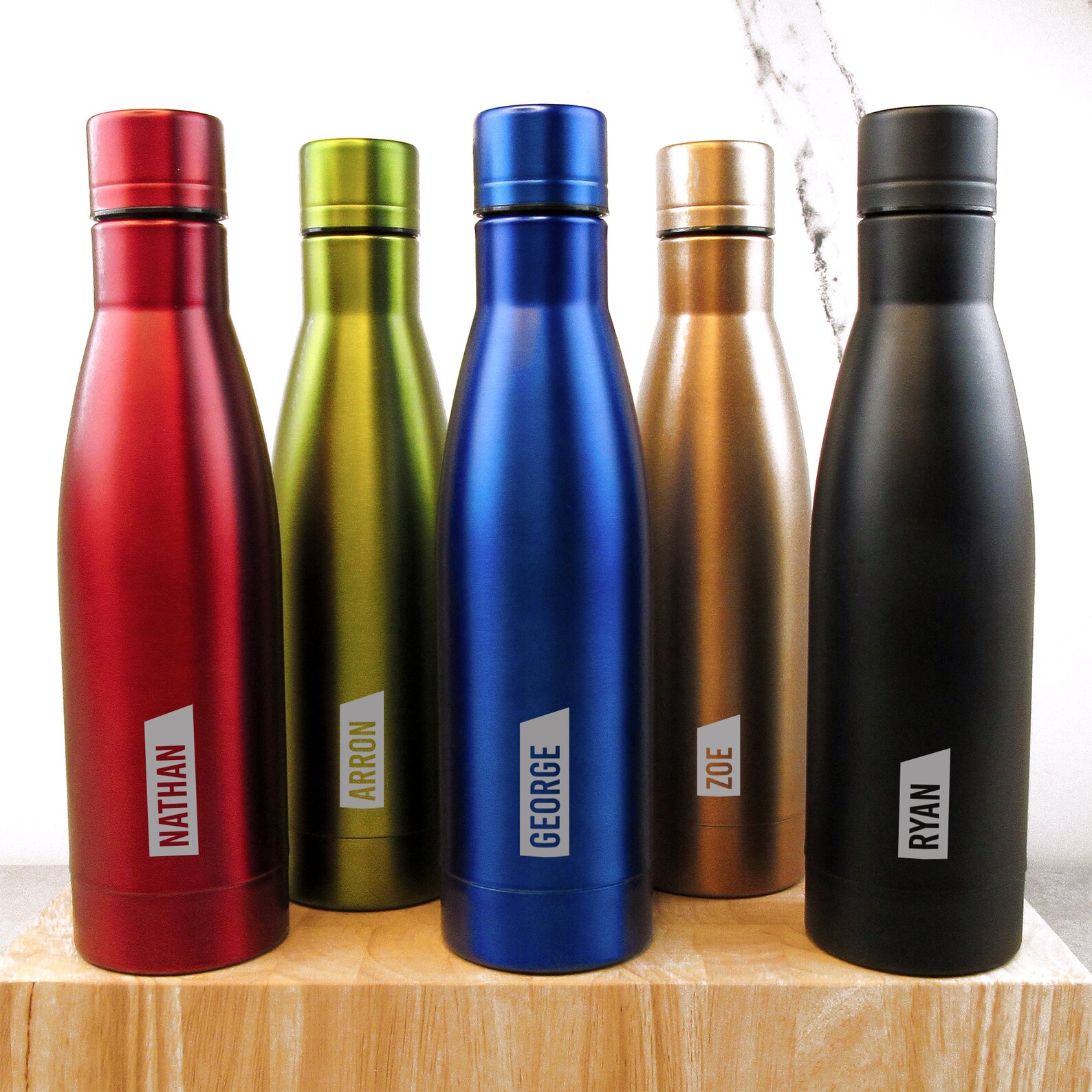 Personalised Water Gym Bottle Stainless Steel Insulated Water Etsy