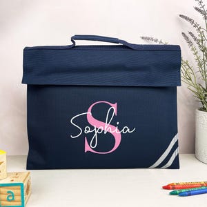 School Book Bag | Back to School | Personalised Bookbag | Girls | Boys | School Bag with Name | Choice of Colours | Primary School | Nursery