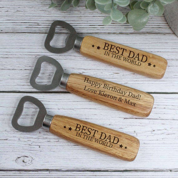 Personalised Bottle Opener for Dad Best Dad in the World -  Israel