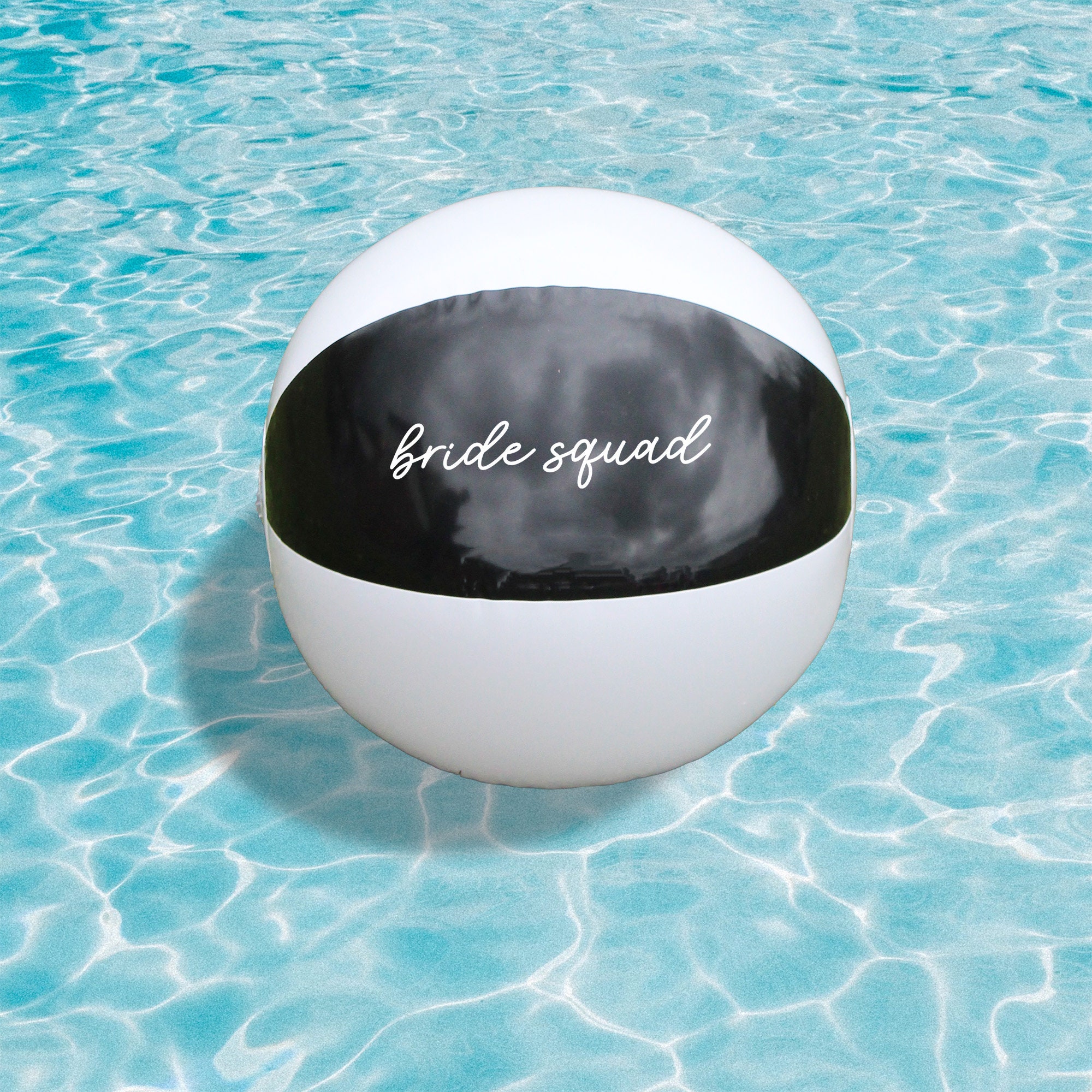 Hen Do Inflatables Bride Squad Beach Ball, Black & White Hen Party Bride Beach Ball ...