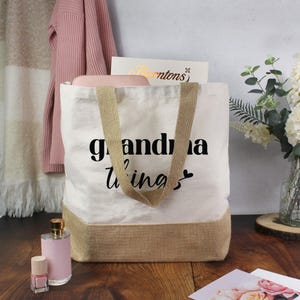Grandma Things Tote Bag, Grandma Mother's Day Gift, Personalised Grandma Tote Bag, Birthday Gift for Granny, From Grandchildren, New Grandma