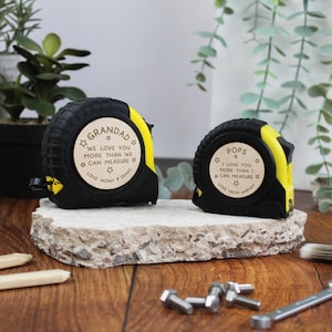 Personalised Grandad 3M 5M 7.5M Tape Measure | Grandad DIY Tool | Father's Day Gift for Him, Grandad, Dad | I Love You More Than Can Measure
