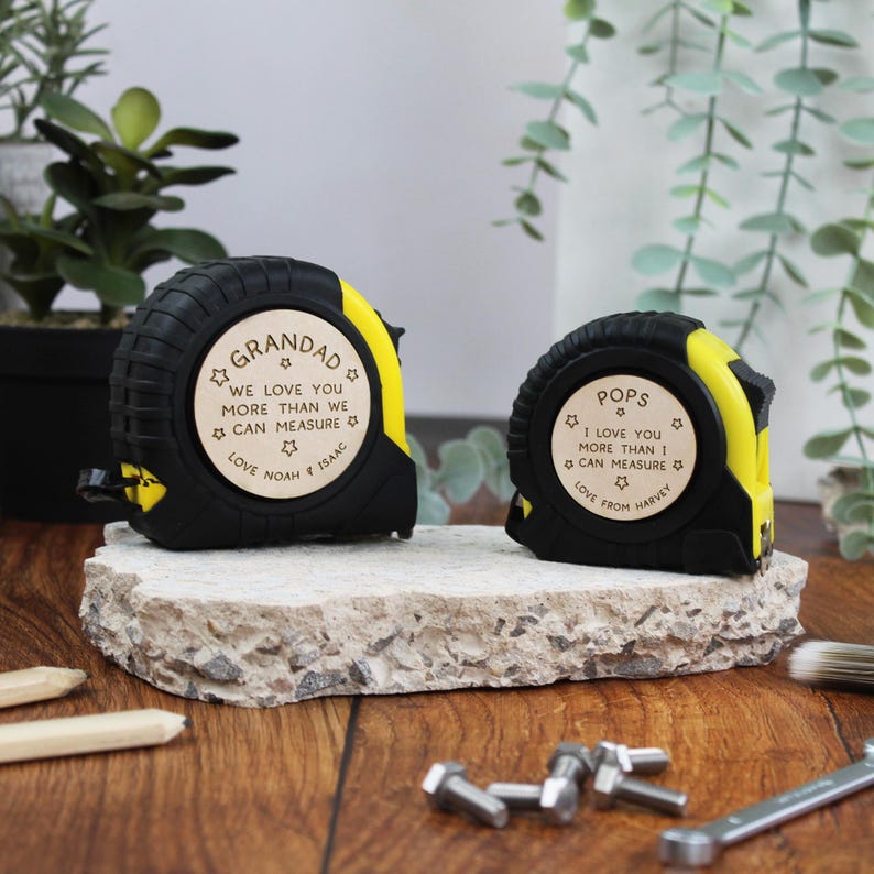 Personalised Grandad 3M 5M 7.5M Tape Measure | Grandad DIY Tool | Father's Day Gift for Him, Grandad, Dad | I Love You More Than Can Measure