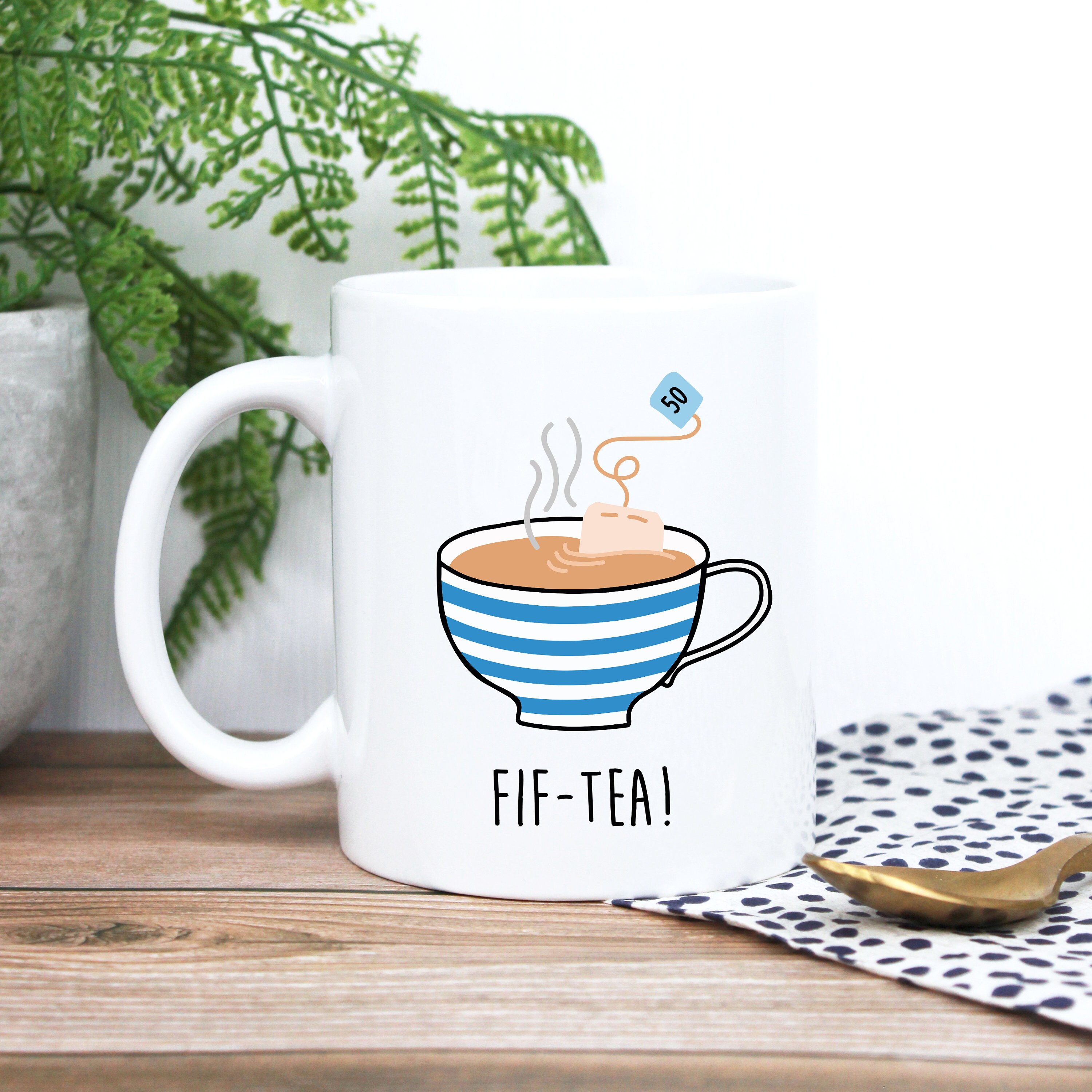 Tazza Da Collezione Per 50° Compleanno Uomo – Ceramica 450ml, Design Effetto Marmo, Stampa Fronte/retro 'Delend Behandeleln'