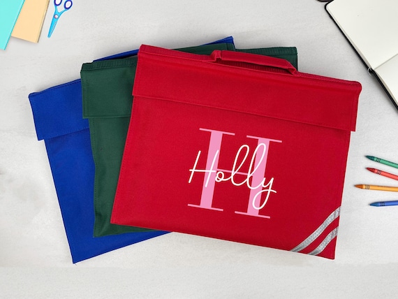 School Book Bag | Back to School | Personalised Bookbag | Girls | Boys | School Bag with Name | Choice of Colours | Primary School | Nursery