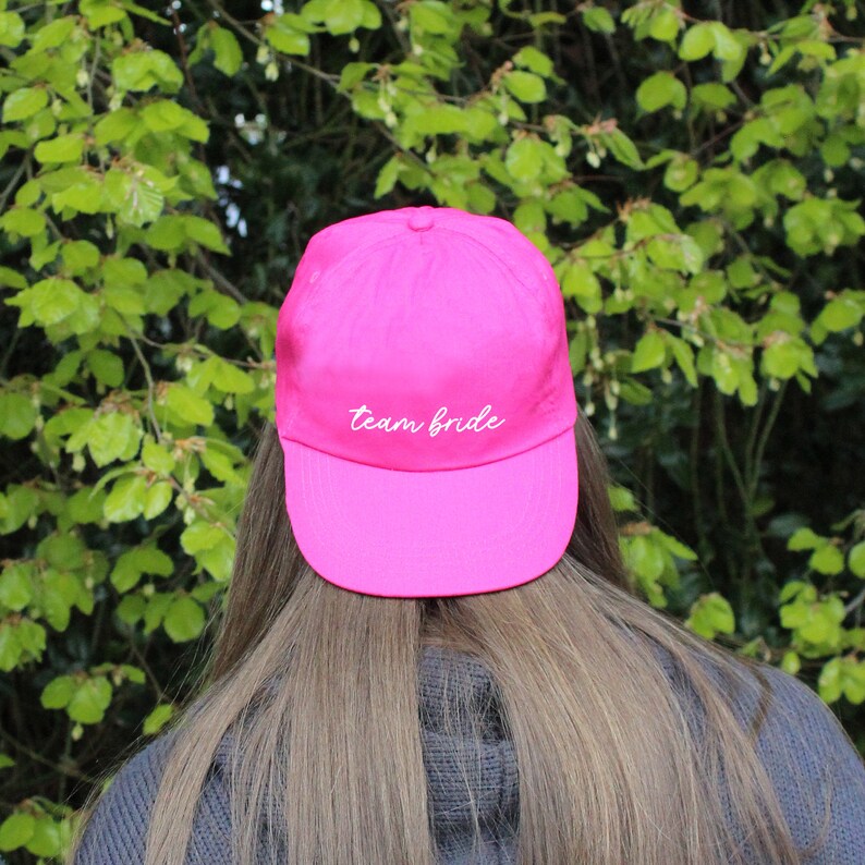 Team Bride Pink & White Hats, Hen Party Favours, Maid of Honour, Bridesmaids Gifts, White Bride Cap, Hen Party Accessory, Destination Hen Do