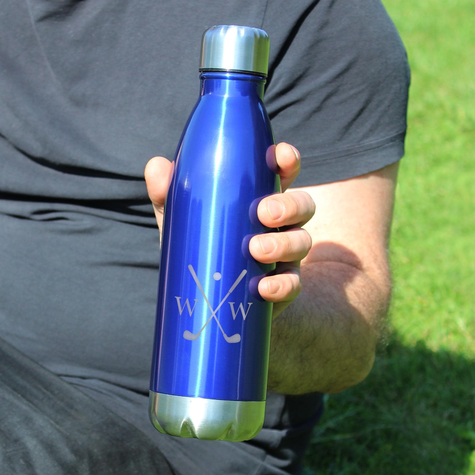 Golf Water Bottle with Personalised Golf Players Initials, Insulated Golf Flask, Golf Tournament Prize, Golf Club Gifts, Golf Member Gift,