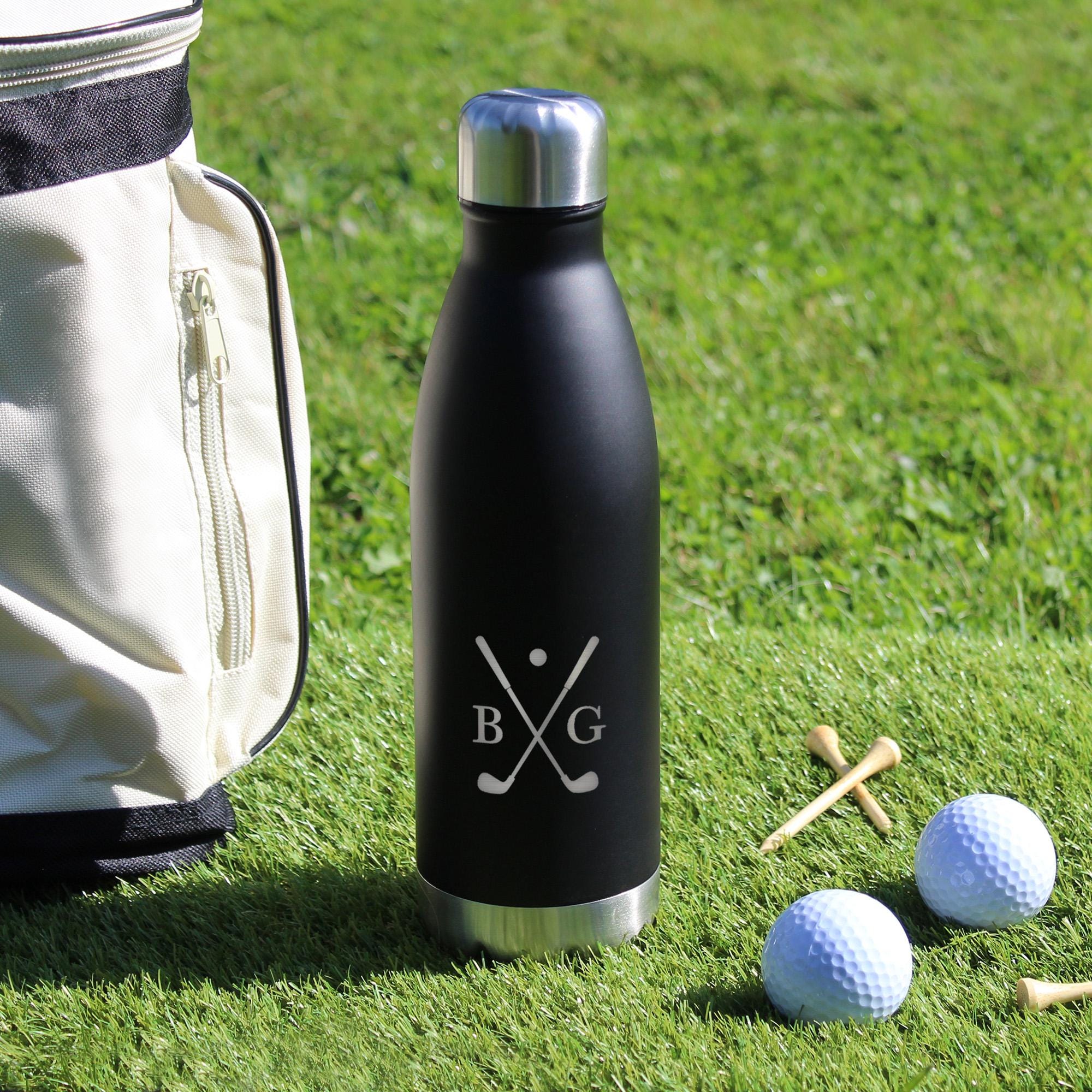 Golf Water Bottle with Personalised Golf Players Initials, Insulated Golf Flask, Golf Tournament Prize, Golf Club Gifts, Golf Member Gift,