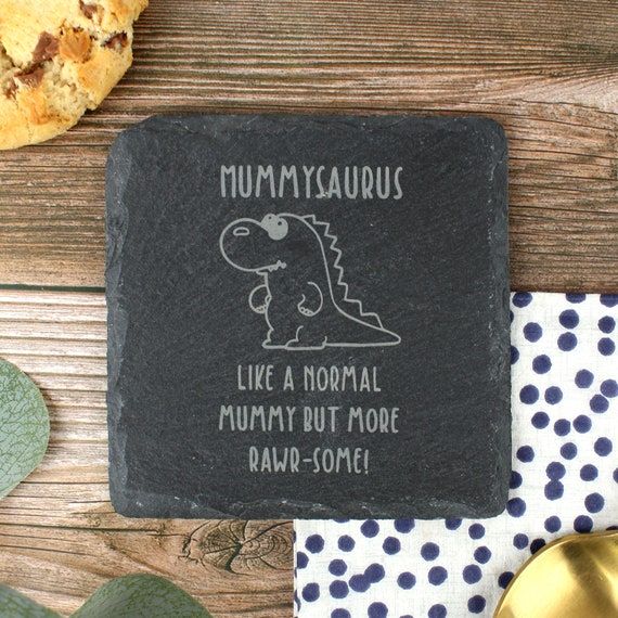 Personalised 'Mummysaurus' Stainless Steel Keyring - Custom Mum/Mummy Mother's Day Gift