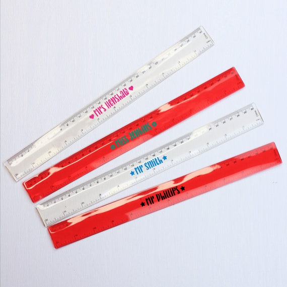 Personalised Ruler Kids 30cm Flexible Bendy Ruler Novelty Etsy Norway