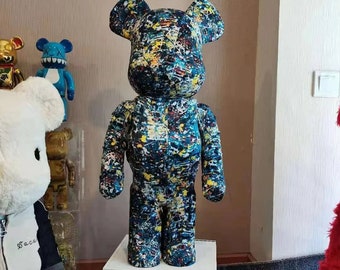 Kunst 28cm Gewaltbär Spielzeug| Bearbrickk-Figurensammlung als Dekorationsgeschenk | Bärenstatuen für die Inneneinrichtung