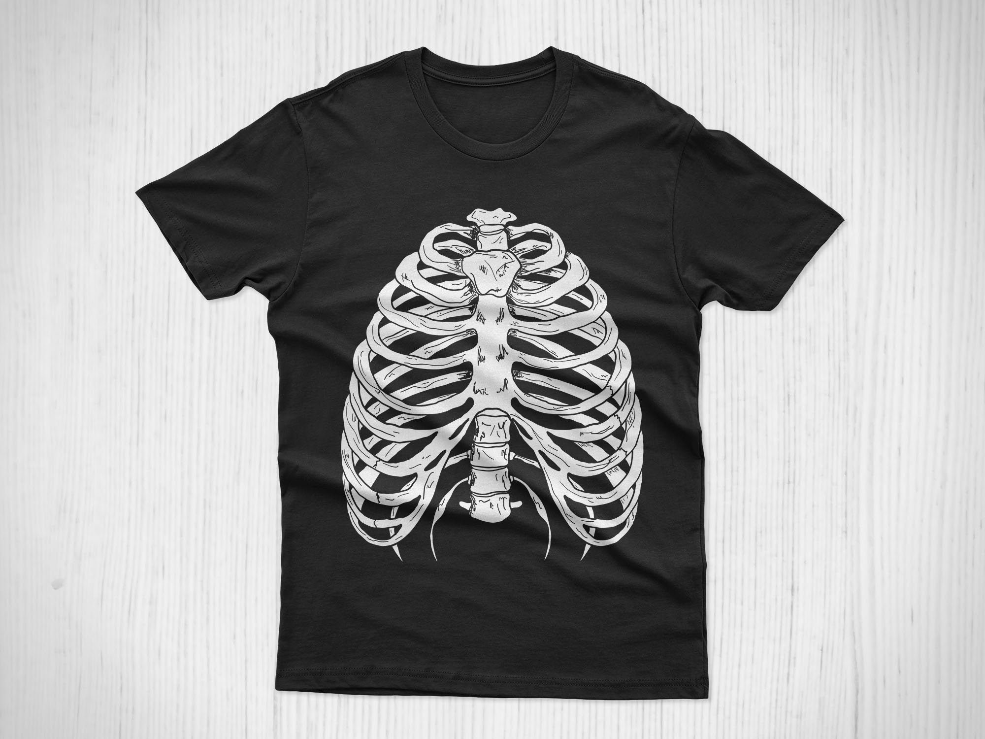 Rib Cage Tshirt Ribs Shirt Bones Tee Men's Tshirt Etsy