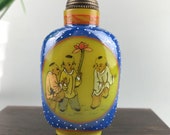 Glazed snuff bottle handmade painting kids