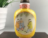 Glazed snuff bottle hand-painted children 39 s exquisite modeling
