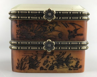 Exquisite Chinese Copper inlay porcelain Handmade Box