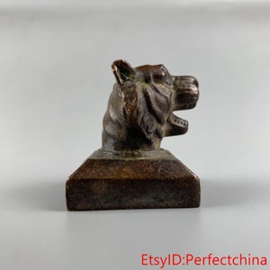 Chińska antyczna statua tygrysa Pieczęć zodiaku dynastii Qing