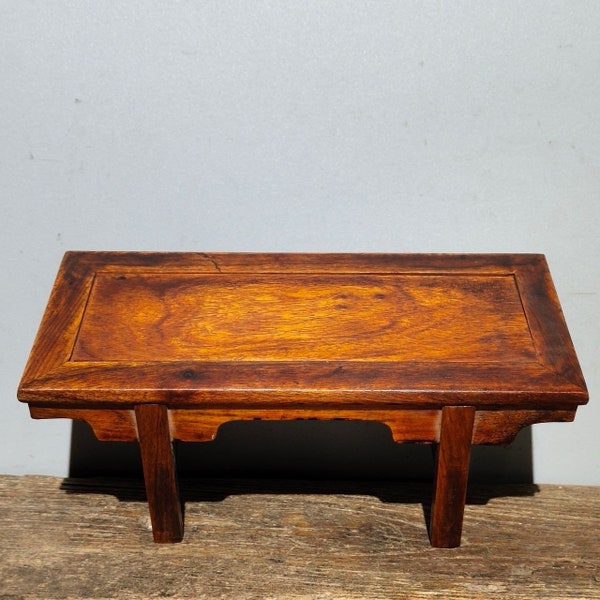 Chinese antique hand-carved exquisite and rare mahogany kang table coffee table ornaments