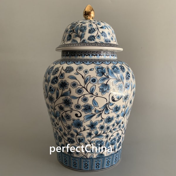 China Jingdezhen ceramics, hand-painted blue and white tea tins
