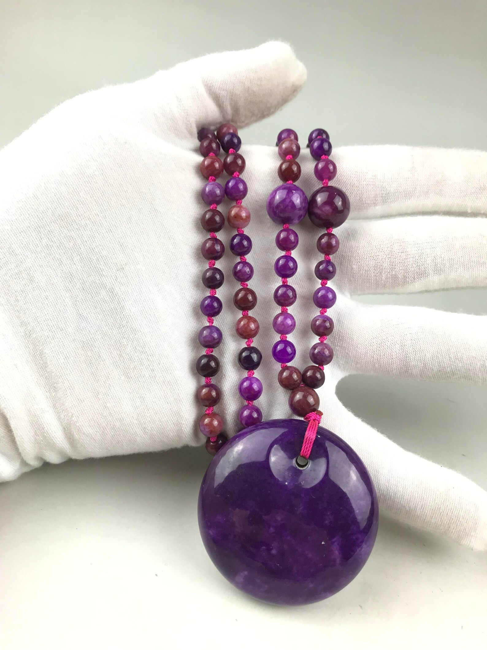 Chinese natural jade necklace is handmade and exquisite style Etsy