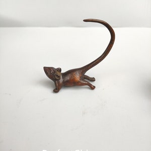 Handmade fine rare copper mouse statue ornaments of Chinese antiques