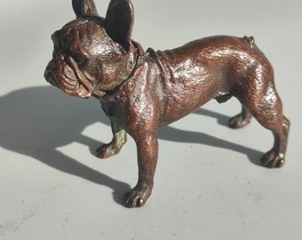 Handmade fine rare copper dog statue ornaments with Chinese antiques