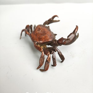 Exquisite rare copper crab statue ornaments handmade from Chinese antiques