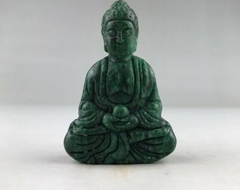 Natural jade grade A hand-carved Buddha statue