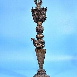 Chinese antique pure hand-made large exquisite rare pure copper Vajra subduing demon pestle instrument ornaments