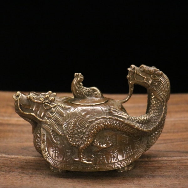 Antique Chinese Brass Teapot Etsy