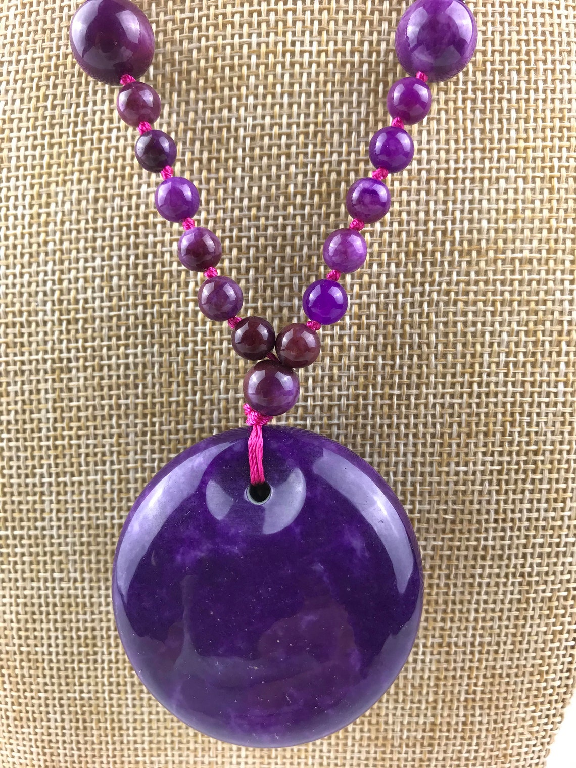 Chinese natural jade necklace is handmade and exquisite style Etsy