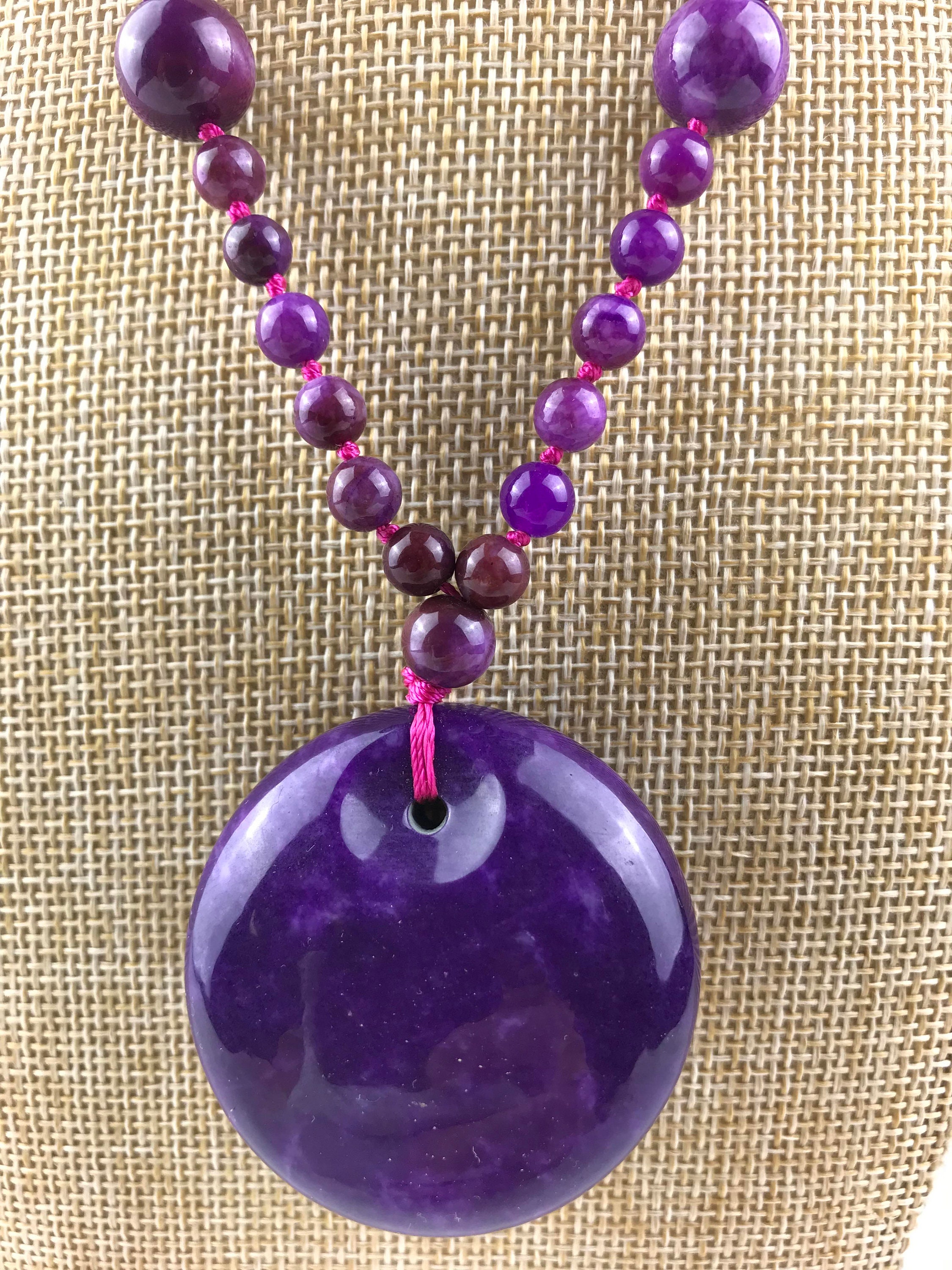 Chinese natural jade necklace is handmade and exquisite style | Etsy