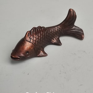 Handmade fine rare copper fish statue ornaments with Chinese antiques