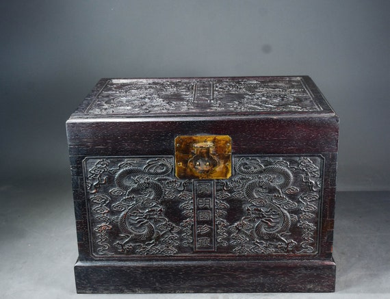 Chinese antique hand-carved exquisite and rare eb… - image 1