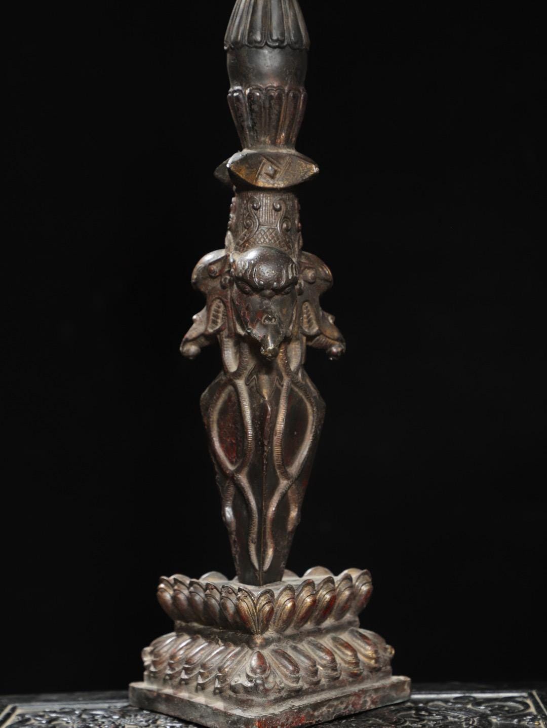 Casiler Pure Copper Horsehead Vajra Stößel - Buddhistische Dekofigur - Antikes Messing Design