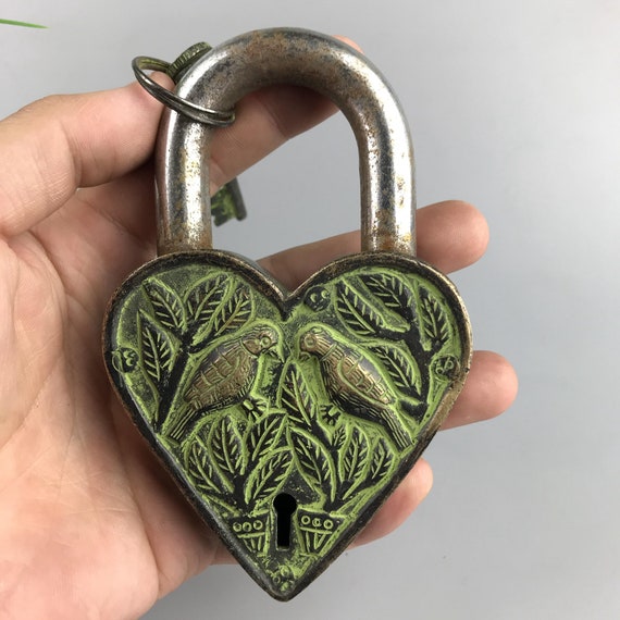 Chinese Antique Hand-carved Heart-shaped Lock normal Use - Etsy