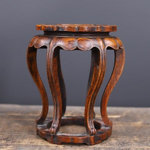 Chinese antique boutique African rosewood base