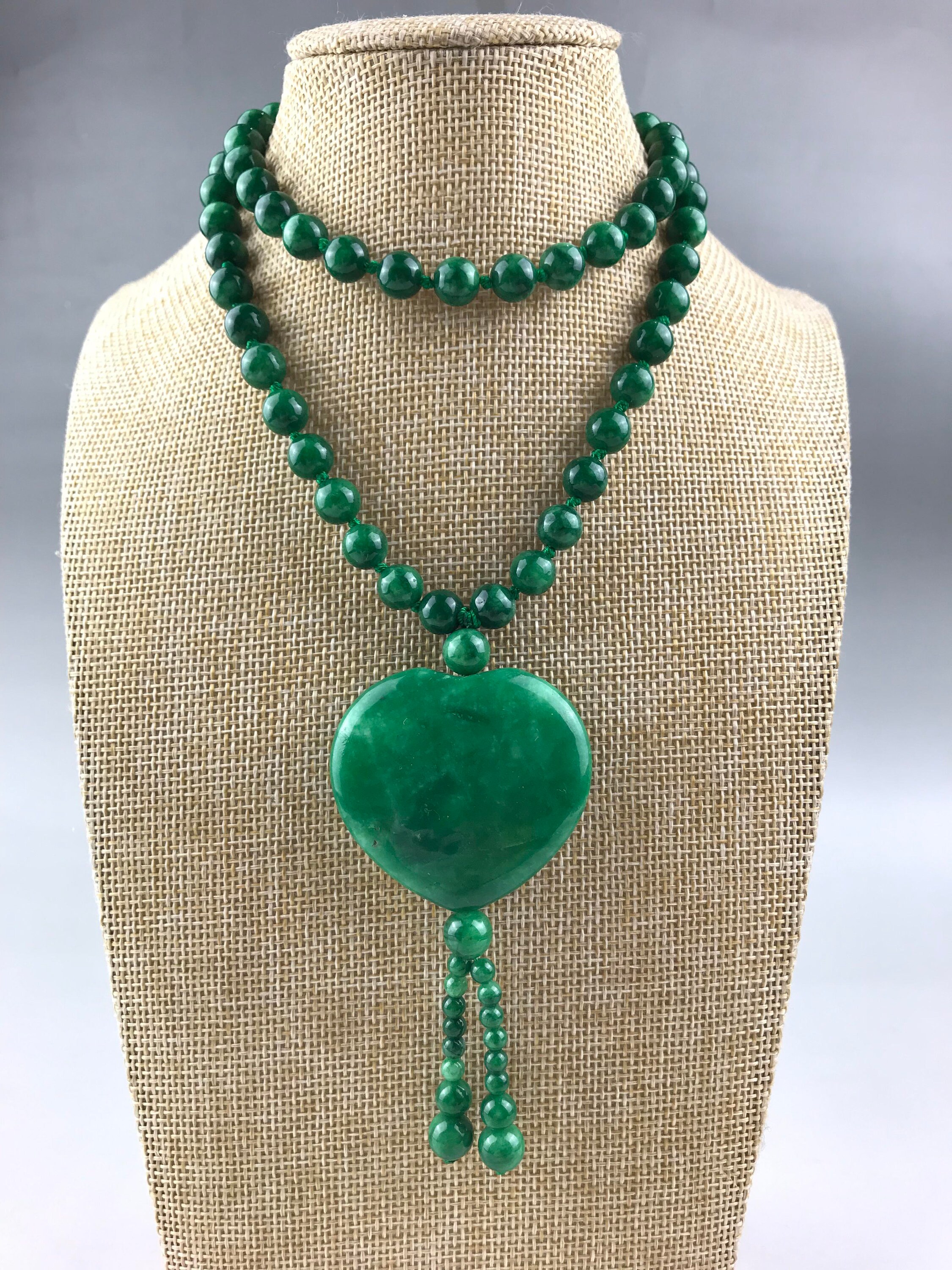Chinese natural jade necklace is handmade and exquisite style Etsy