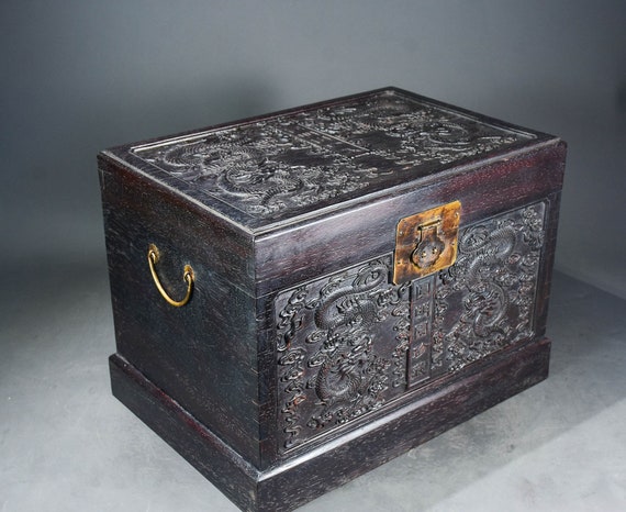Chinese antique hand-carved exquisite and rare eb… - image 3
