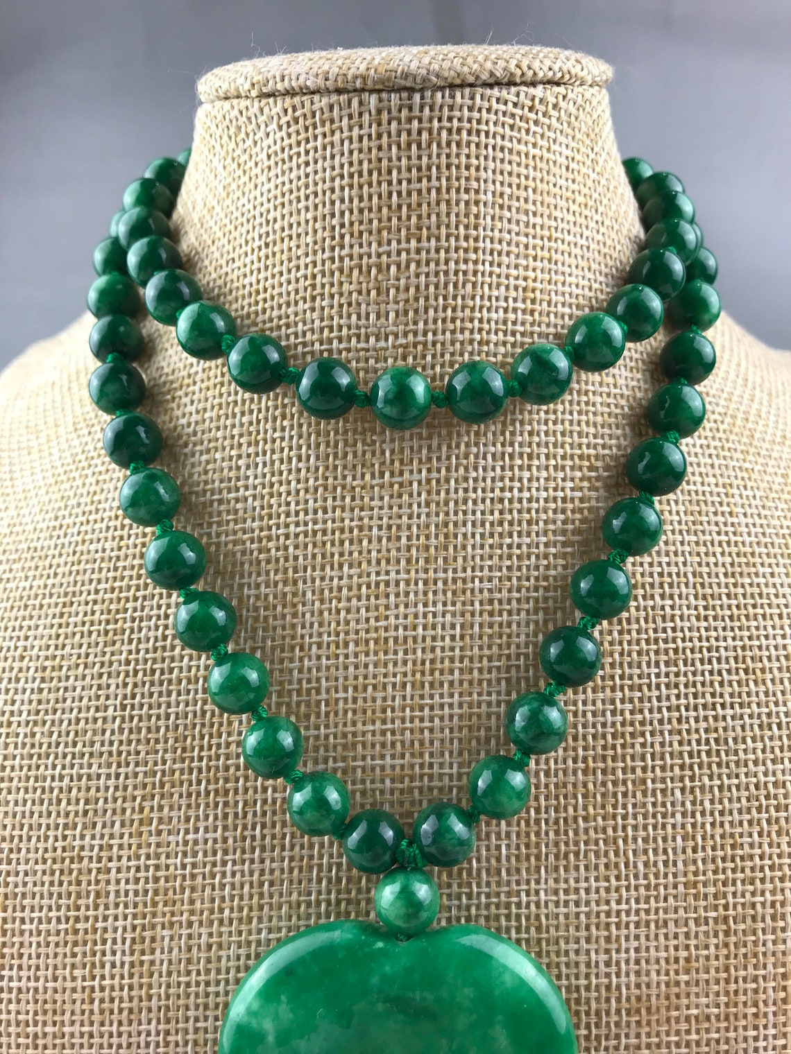 Chinese natural jade necklace is handmade and exquisite style Etsy