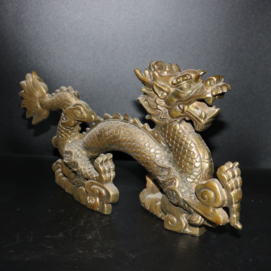 Ancient Chinese pure copper dragon ornaments handcarved Etsy