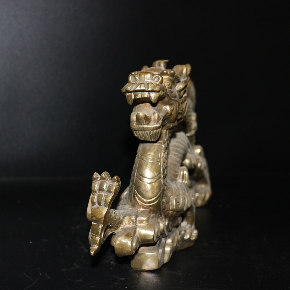 Ancient Chinese pure copper dragon ornaments handcarved Etsy