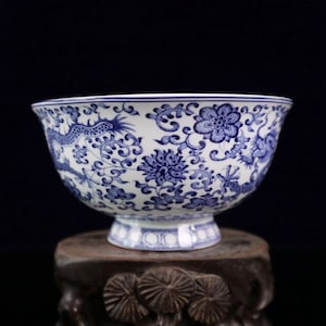 Chinese antique blue and white bowl hand-painted bowl