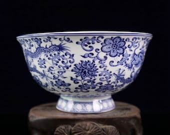 Chinese antique blue and white bowl hand-painted bowl