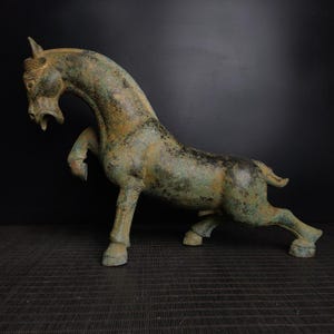 Chinese antique pure handmade exquisite rare bronze horse statue ornaments